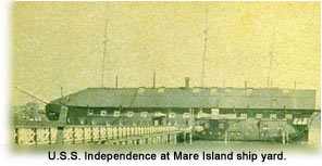 Photograph of the U.S.S. Independence at Mare Island